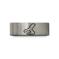 special presents for daughters – black & blue & gray tungsten daytona speedway wedding band