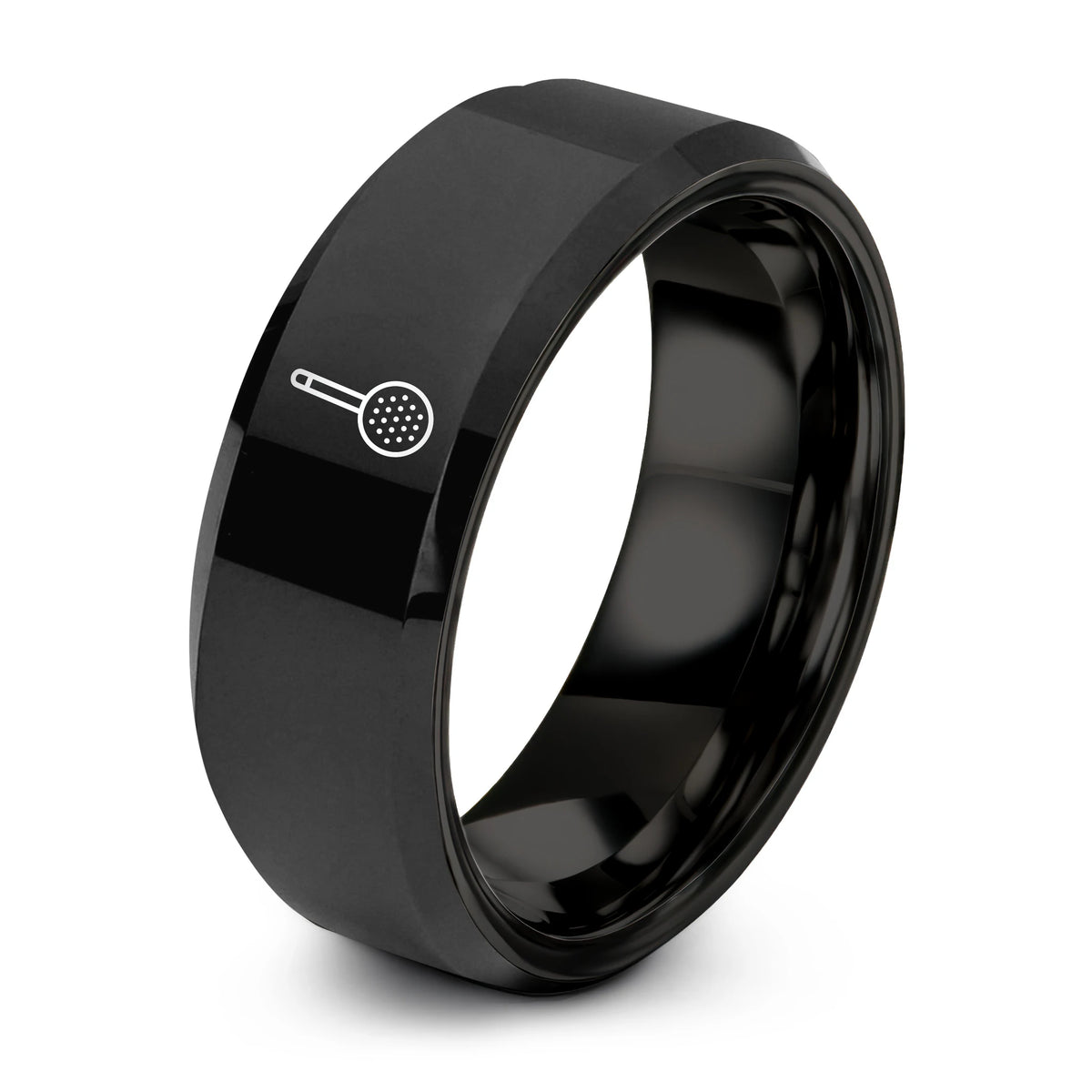 Daughter Gifts from Mom – black tungsten skimmer ring