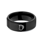 special rings for daughters – black tungsten milk frothing pitcher wedding band