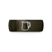 presents ideas for daughters – gunmetal & black tungsten milk frothing pitcher wedding band