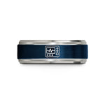 unique presents for teenager – blue & silver tungsten oscilloscope wedding band