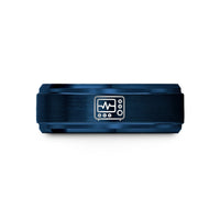 special presents for daughter – blue tungsten oscilloscope wedding band