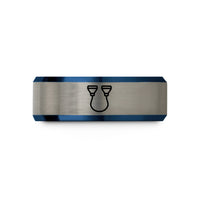 mom to daughter presents – blue & gray tungsten resistance band handles wedding band