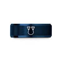 personalized rings for women – blue tungsten resistance band handles wedding band