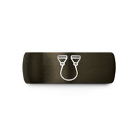 special presents for her – gunmetal & blue tungsten resistance band handles wedding band