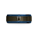 unique daughter present ideas – gunmetal & blue tungsten resistance band handles wedding band