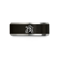 presents for daughter birthday – black & grey tungsten good shepherd lamb wedding band