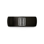 unique presents for women – black tungsten herringbone wedding band