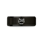 personalized jewelry for her – black & gold tungsten fruit bowl wedding band