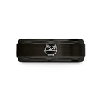 personalized jewelry for her – black & rose gold tungsten fruit bowl wedding band