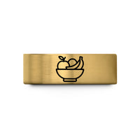 unique rings for women – gold tungsten fruit bowl wedding band