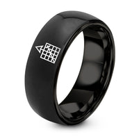 Daughter in Law Birthday Gifts Ideas – black tungsten north arrow ring
