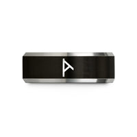 birthday present ideas women – black & gray tungsten nauthiz wedding band