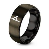 Daughter in Law Birthday Gifts – gunmetal & black tungsten nauthiz ring