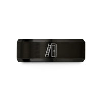 special presents for her – black tungsten rear ladder wedding band
