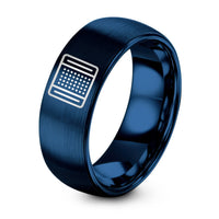Daughter in Law Gifts – blue tungsten breadboard ring