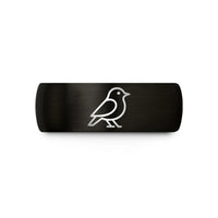 tungsten ring women – black & gold tungsten robin wedding band
