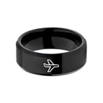 unique presents for dad – black tungsten iberia wedding band