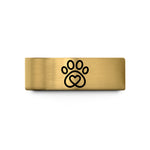 tungsten rings for men – gold tungsten paw small heart wedding band