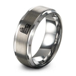 grey tungsten colosseum stamp ring
