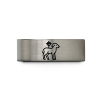 custom wedding rings men – gold & silver tungsten lamb of god wedding band