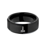 presents for dad birthday – black tungsten rake wedding band