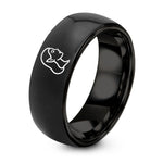 Day Father’s Gift from Wife – black tungsten vampiress ring