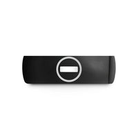 unique rings for her – black tungsten no entry wedding band