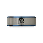 presents for wife ideas – blue & gray tungsten spectrophotometer wedding band