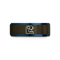 best anniversary present ideas – gunmetal & blue tungsten spectrophotometer wedding band