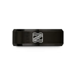 personalized presents for friends – black tungsten bacon strip repeat wedding band