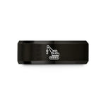 unique presents for friends – black tungsten crawler crane wedding band