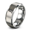 Integral – Tungsten Wedding Band, 8 mm, Grey Comfort-Fit Unisex