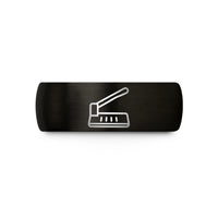 unique grandma present ideas – black tungsten paper trimmer wedding band