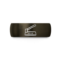 tungsten rings for women – gunmetal & black tungsten paper trimmer wedding band