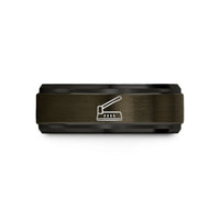grandma presents from grandchildren – gunmetal & black tungsten paper trimmer wedding band