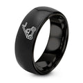 Telehandler – Tungsten Wedding Band, 8 mm, Black Comfort-Fit Unisex
