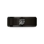 best presents for grandma – black tungsten vegvisir raven wedding band
