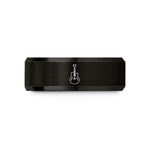 personalized jewelry for sister – black tungsten guitar f holes wedding band