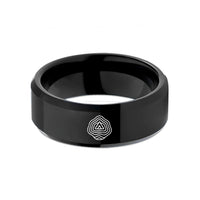 best presents for sister – black tungsten peak marker wedding band