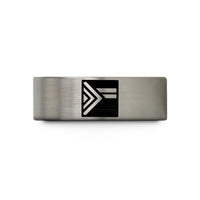 special presents for sisters – gold & blue & silver tungsten progress pride flag wedding band