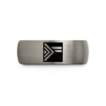 unique presents for sister – rose gold & gray tungsten progress pride flag wedding band