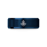 romantic presents for couples – blue tungsten compass anchor combo wedding band