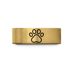 present ideas for couples – gold tungsten paw trail wedding band