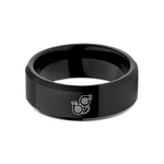 best wife present ideas – black tungsten twin turbo wedding band