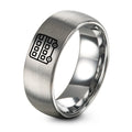 Double Decker Bus – Tungsten Wedding Band, 8 mm, Gray Comfort-Fit Unisex