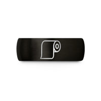 personalized jewelry for mom – black tungsten pattern paper roll wedding band