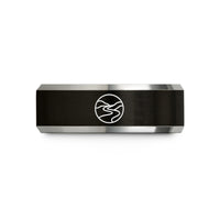 presents for mom from daughter – black & gray tungsten river valley meander wedding band