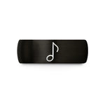 engraved rings for her – black tungsten grace note wedding band