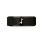 personalized jewelry for mom – black tungsten grace note wedding band